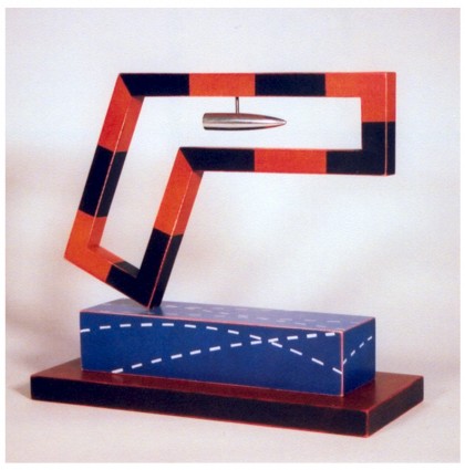 “Gun (Bullet)”<br />2005<br />Polychrome Wood