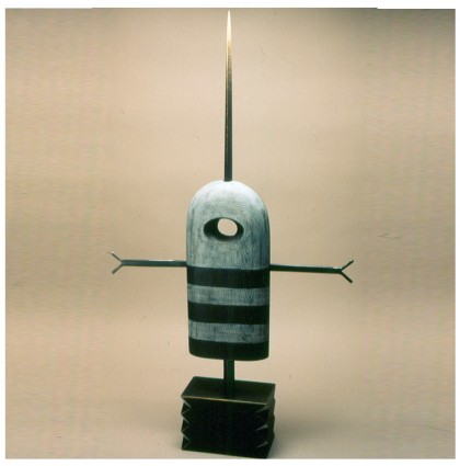 “Hunter/Gatherer”<br />1995<br />Polychrome Wood